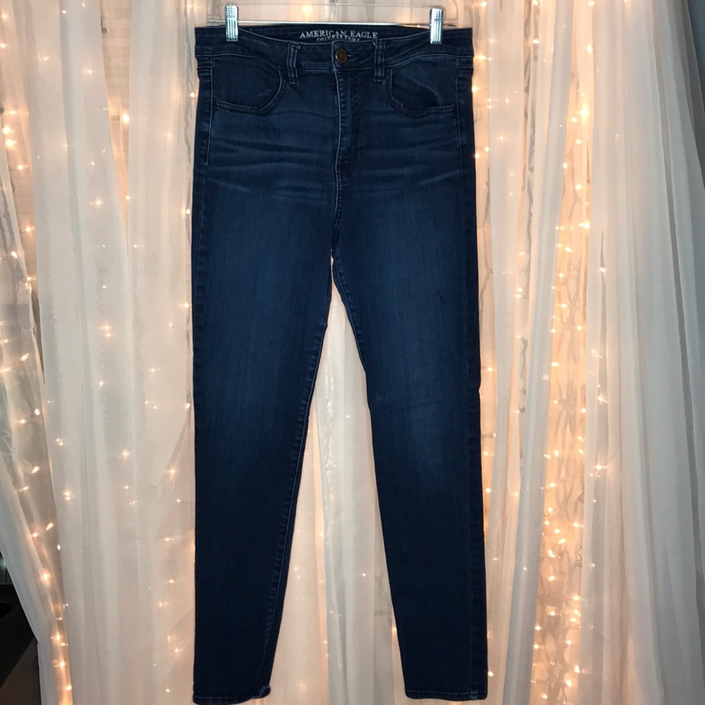 Dark Washed High Waisted Jeggings